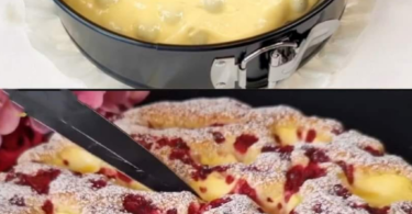 Blitz-Kirschkuchen mit Vanillepudding – schmilzt auf der Zunge!