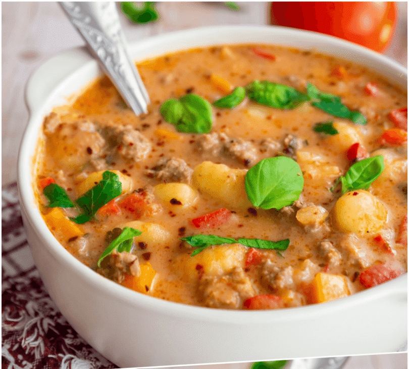 Schmeckt am nächsten Tag genauso perfekt wie frisch zubereitet, Cremige Gnocchi-Suppe