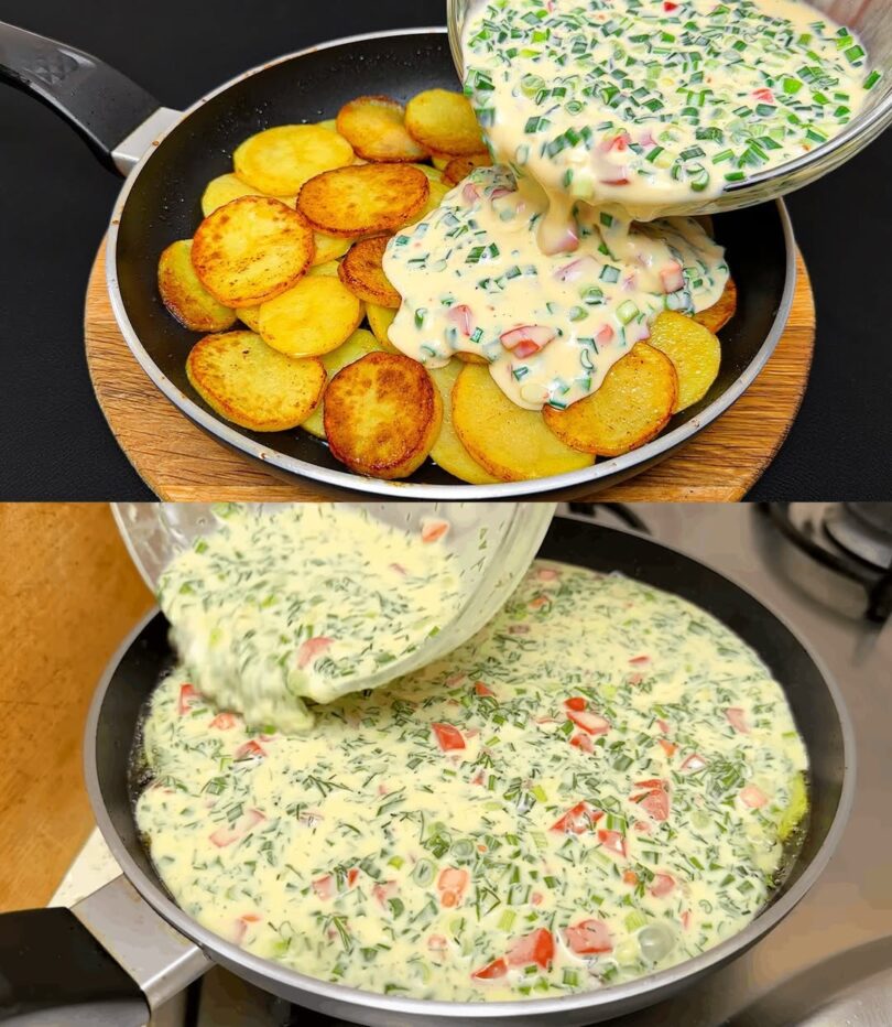 Dieses Gericht habe ich von meiner Großmutter gelernt. 2 Kartoffeln und Käse, so lecker!