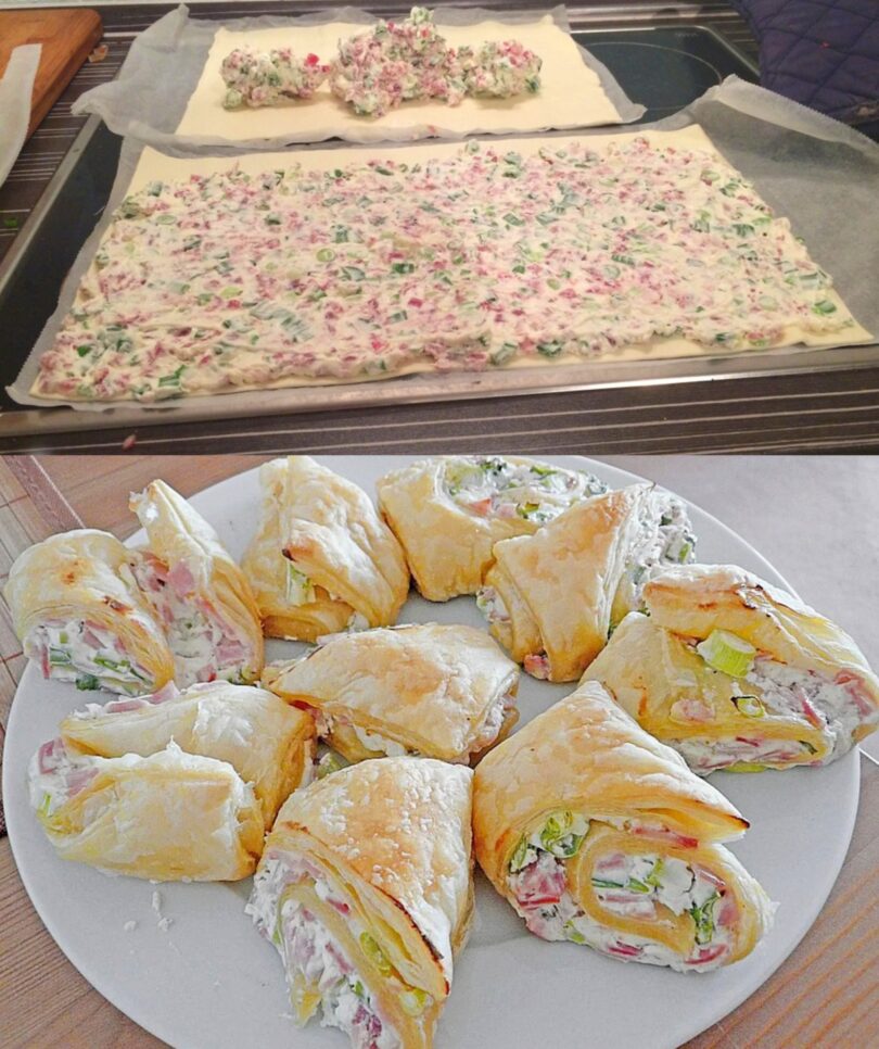 Einfach köstlich und in Paar Minuten zubereitet, Flammkuchenrolle ...
