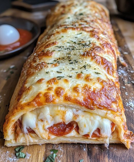 Sie machen mich verrückt, Blätterteig Strudel mit Peperoni und Käse