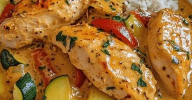 Essen wir wöchentlich 3mal, paprika zucchini sahne hähnchen