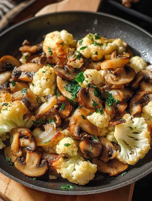 🌿 Blumenkohl-Champignon-Pfanne – Schnell, Gesund und Köstlich ...