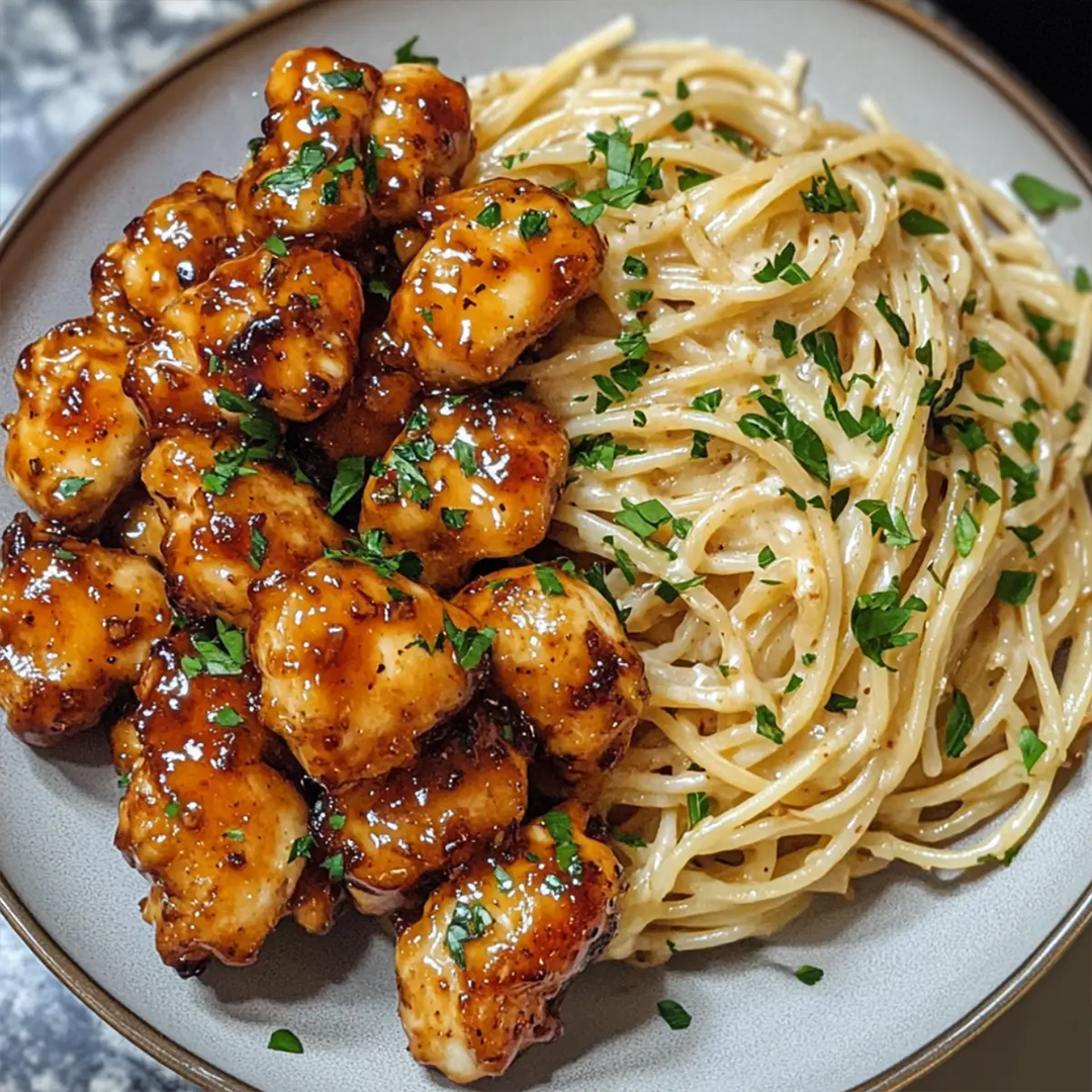 Honig-Knoblauch-Hähnchen mit cremigen Spaghetti 🍯🧄🍝 - Seite 2 von 2 ... Honig-Knoblauch-Hähnchen mit cremigen Spaghetti 🍯🧄🍝 - Seite 2 von 2 ...