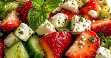 🍓🥒 Frisch, fruchtig, fantastisch: Erdbeer-Gurkensalat mit Minze & Feta!