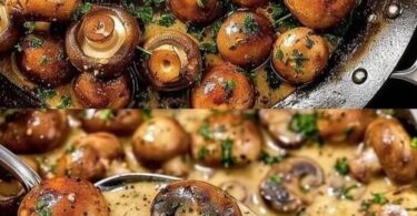 🍄🧄 Knoblauch-Champignons in cremiger Rahmsoße – Schnell, würzig & sooo gut!