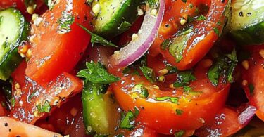 🍅 Türkischer Tomatensalat – Sommerlicher Genuss mit frischen Zutaten!