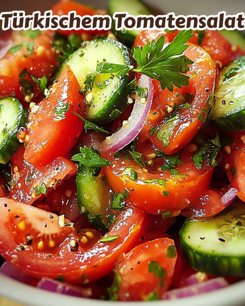 🍅 Türkischer Tomatensalat – Sommerlicher Genuss mit frischen Zutaten!
