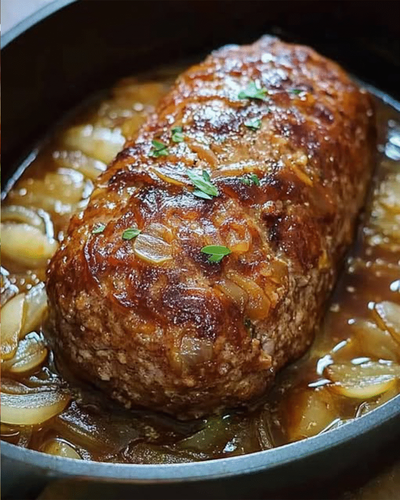 🍽 Der saftigste Zwiebel Hackbraten – Ein Rezept, das Sie immer wieder machen werden!