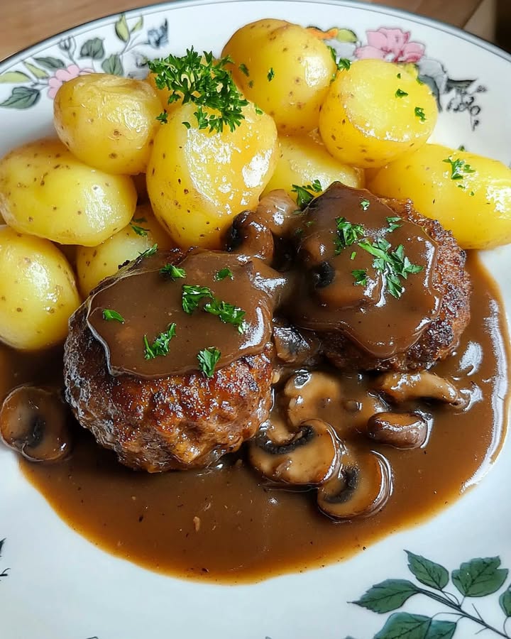 🍽️ Bouletten mit Champignon-Waldpilzsoße und Kartoffeln – Ein ...