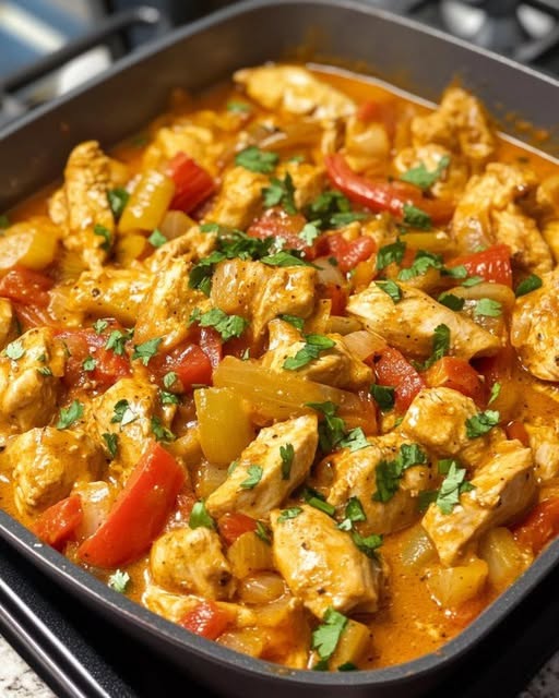 Schnelles Ofen-Rahmgulasch mit Hähnchen - Rezepte Einfache Schnelles Ofen-Rahmgulasch mit Hähnchen - Rezepte Einfache