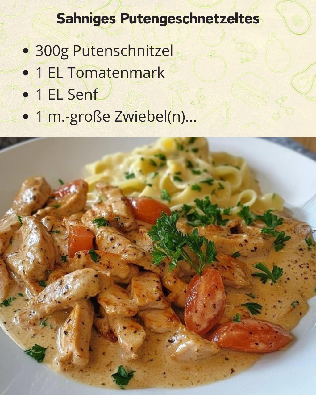 🦃🥓 Sahniges Putengeschnetzeltes 🥓🦃 - Rezepte Einfache 🦃🥓 Sahniges Putengeschnetzeltes 🥓🦃 - Rezepte Einfache