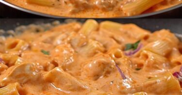 Cremige Pasta mit Tomatensoße