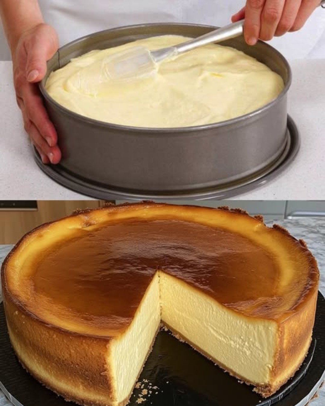 🍰 Schneller Käsekuchen ohne Boden - Rezepte Einfache