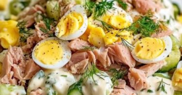 🥗 Eier-Gurken-Thunfischsalat – Schnell, cremig & superlecker!