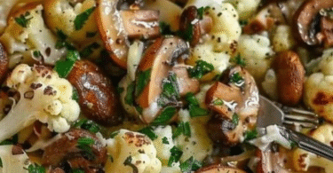 🥦🍄 Blumenkohl-Champignon-Pfanne mit Knoblauch
