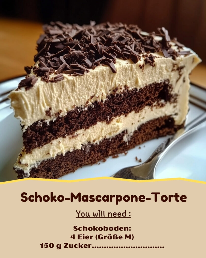 Schoko-Mascarpone-Torte – Cremig, schokoladig und himmlisch lecker!