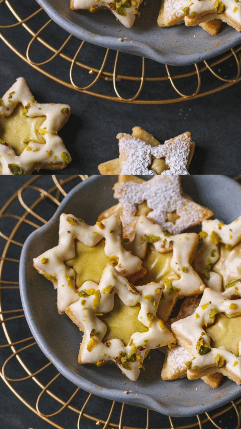 Pistazien-Sterne – Neue Lieblingsplätzchen mit feiner Zitronennote ✨