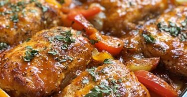 🔥 Paprikaschnitzel aus dem Ofen – zart, würzig & mit goldbrauner Käsekruste!