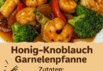 🔥 So lecker & in nur 20 Minuten fertig – Honig-Knoblauch Garnelenpfanne mit Brokkoli 🍤🥦