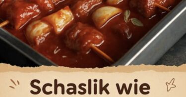 Schaschlik mit selbstgemachter Schaschliksoße – einfach lecker!
