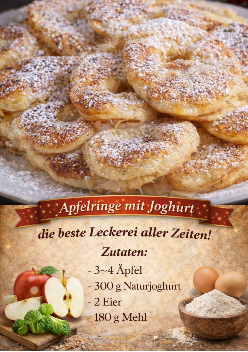 Apfelringe mit Joghurt – die beste Leckerei aller Zeiten!