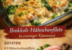 Brokkoli-Hähnchenfilets in cremiger Käsesauce – überbackener Genuss
