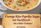 Cremig, herzhaft, einfach gut: Käse-Paprika-Suppe mit Hackfleisch & Gnocchi