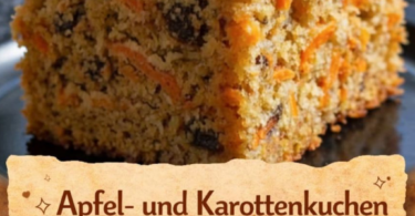 🍎🥕 Nahrhafter Apfel-Möhren-Kuchen mit Haferflocken – saftig, aromatisch & voller Wohlfühlfreude!