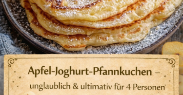 Apfel-Joghurt-Pfannkuchen – unglaublich & ultimativ für 4 Personen