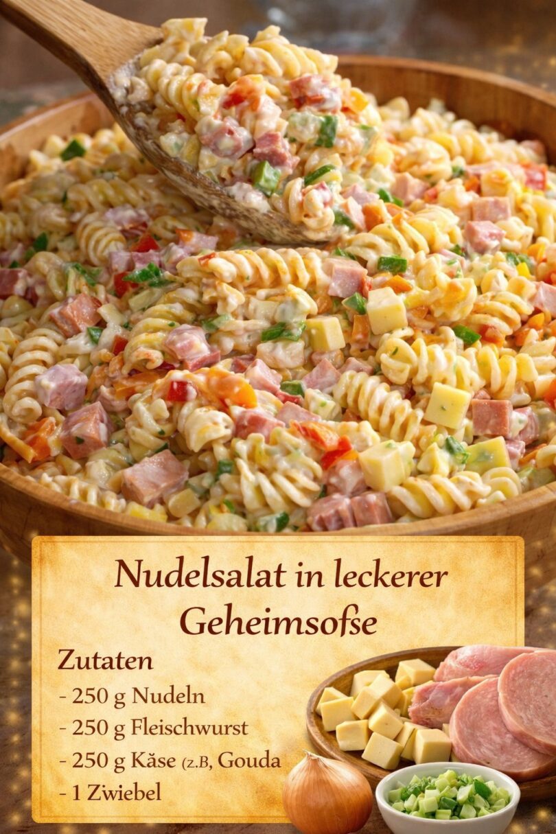 Boah ist der lecker – Nudelsalat mit Geheimsoße!