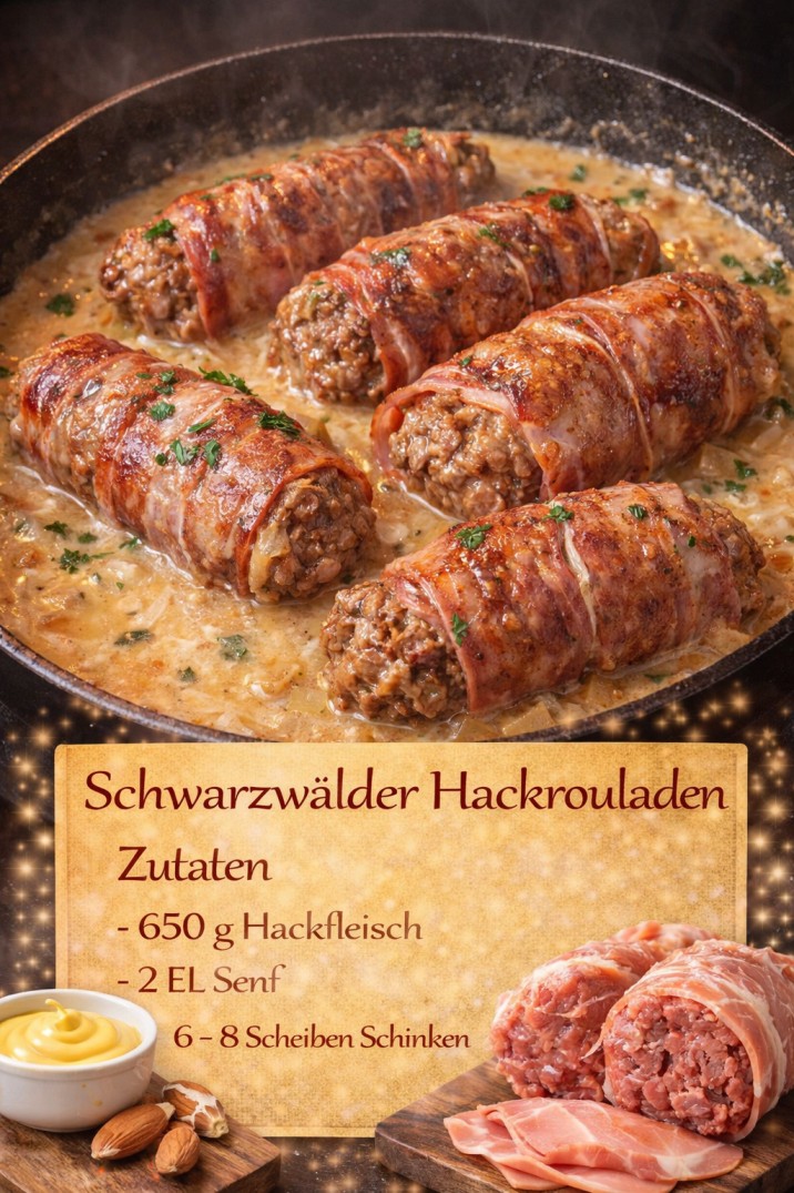 Schwarzwälder Hackrouladen – in maximal 30 Minuten gekocht!