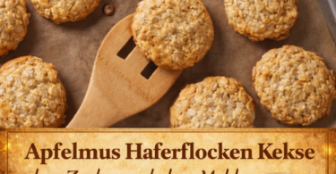 Apfelmus-Haferflocken-Kekse ohne Zucker und ohne Mehl – gesund & super einfach 🍎🍪