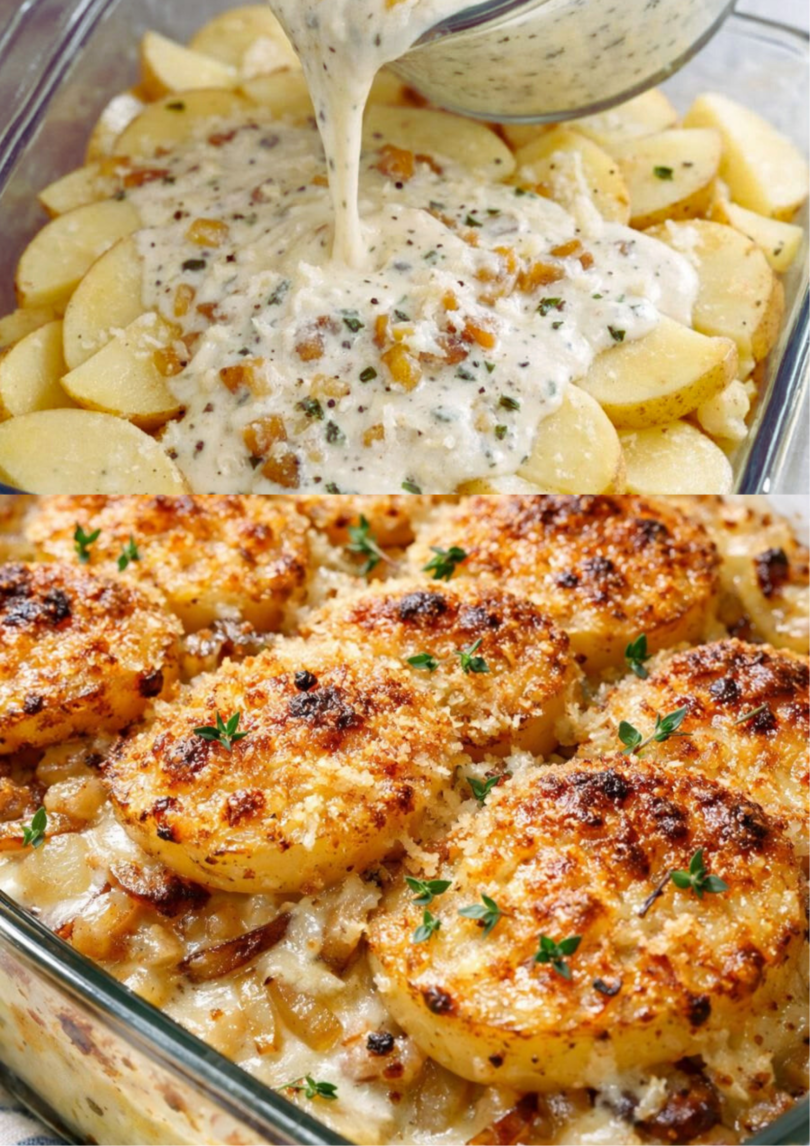 Dieser Kartoffelauflauf ist so unglaublich cremig – ich könnte ihn jeden Tag essen 😍
