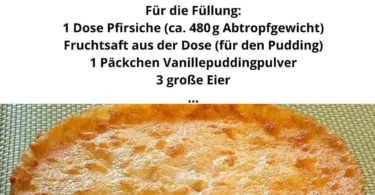 So cremig! Dieser Pfirsichkuchen mit Pudding ist einfach unwiderstehlich 😍🍑