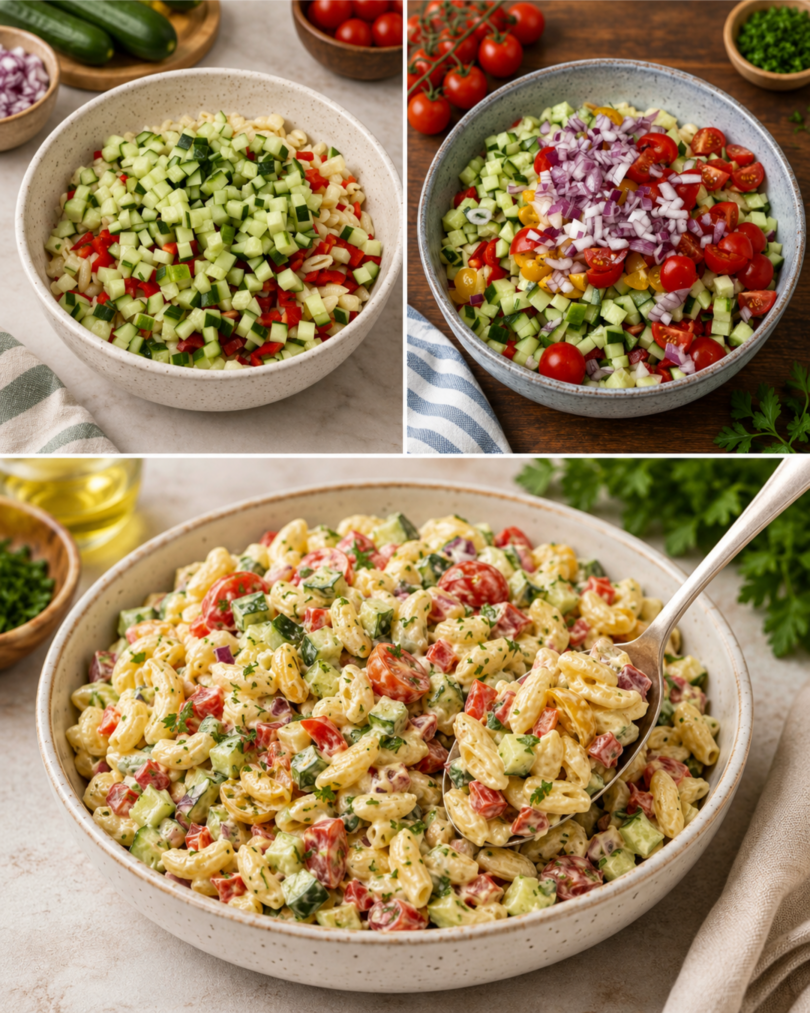 Schwedischer Nudelsalat – cremig, frisch & perfekt für den Sommer 💛🥗