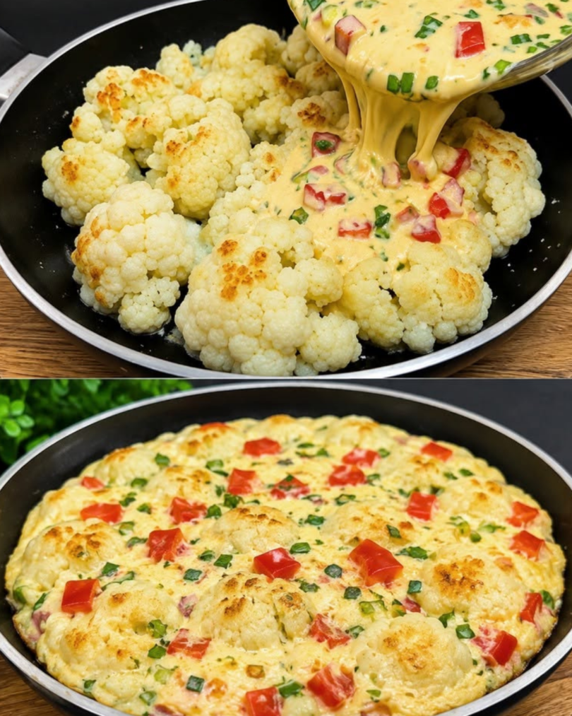 Blumenkohlpfanne mit 3 Eiern – einfach, herzhaft und schnell gemacht