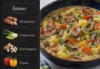 Cremige Bauern-Suppe mit Bratwurst und Gemüse – herzhaft und sättigend