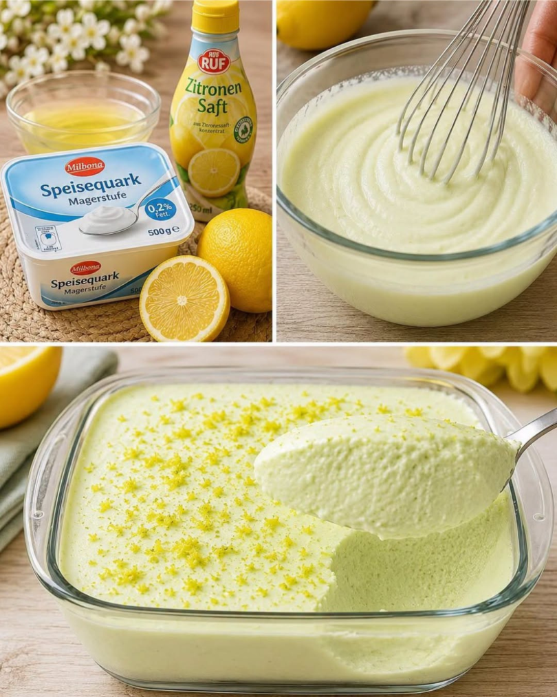 Cremiges Zitronen-Quark-Dessert – frisch, leicht und herrlich luftig