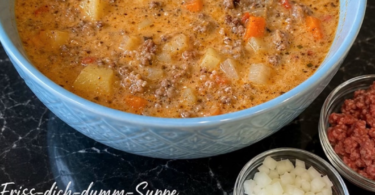 Friss-dich-dumm-Suppe mit Hackfleisch und Gemüse – herzhaft und cremig