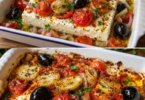 Gebackener Schafskäse mit Knoblauch und Tomaten – mediterran und herrlich würzig