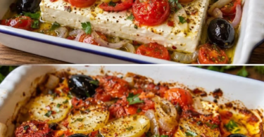 Gebackener Schafskäse mit Knoblauch und Tomaten – mediterran und herrlich würzig