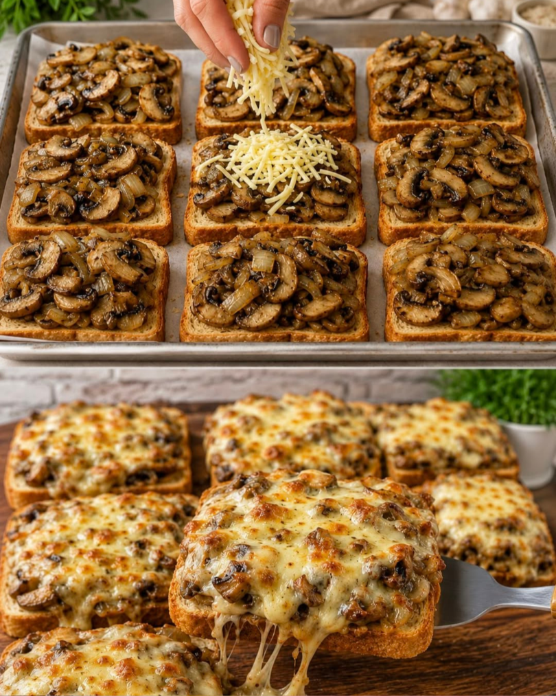 Jägertoast mit Champignons und Käse – herzhaft, knusprig und schnell überbacken