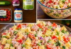 Schinken-Käse-Salat mit Gemüse – cremig, bunt und schnell gemacht