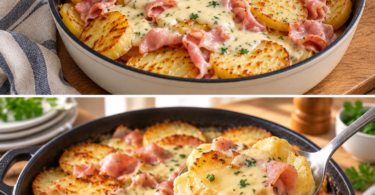 Kartoffel-Schinken-Gratin – einfaches Ofengericht mit Käse