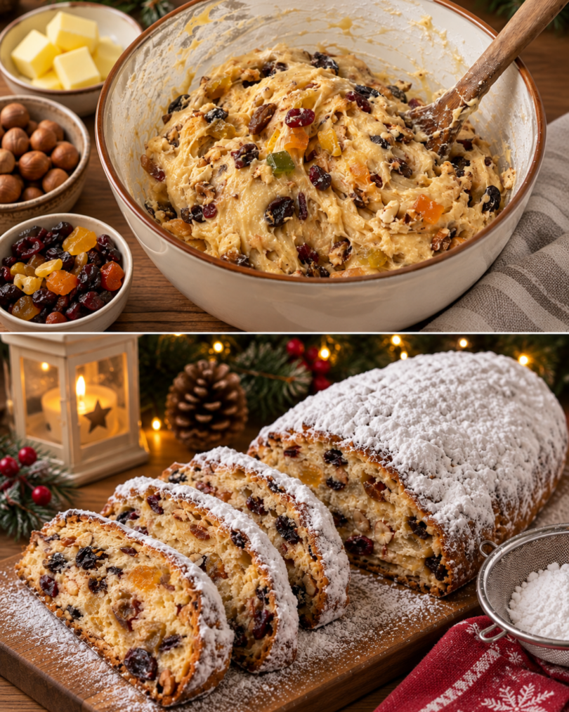 Butterstollen mit Rosinen und Mandeln – klassisches Rezept für die Weihnachtszeit