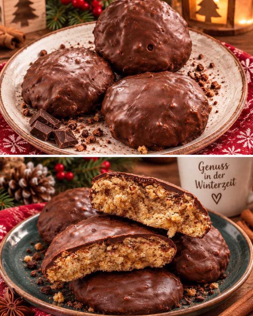 Haferflocken-Lebkuchen mit Schokolade – einfaches Rezept für die Weihnachtszeit
